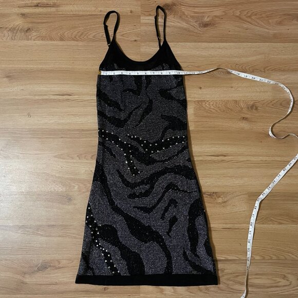 studded zebra print mini dress - Picture 2 of 3